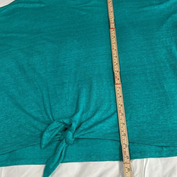 Chico’s 100% Linen Lightweight Tie Front Boxy Oversized Casual Top Size Large - Picture 3 of 6